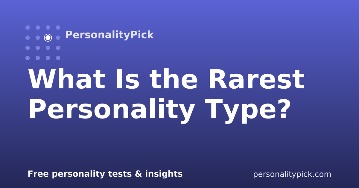 Top Rarest Mbti What Is the Rarest Personality Type? | PersonalityPick
